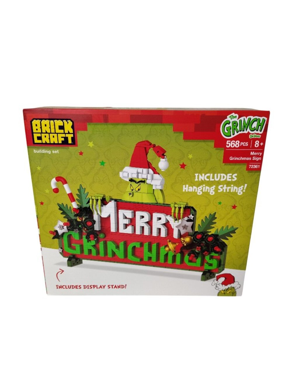 Brick Craft The Grinch Merry Christmas Sign Building Set With 568 Pieces